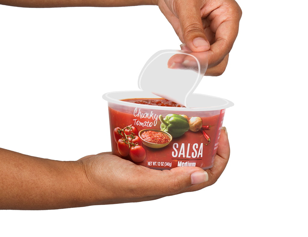 Salsa Food in Plastic Packaging 