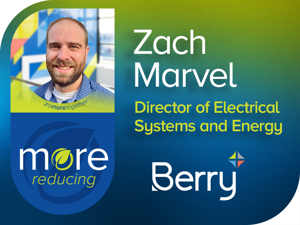 Headshot of Zach Marvel, Director of Electrical Systems and Energy, Berry Global