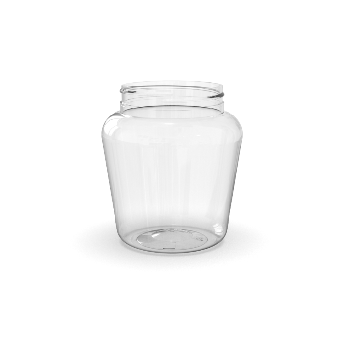 Glass Jar w/ Black Screw Top Lid - 18oz