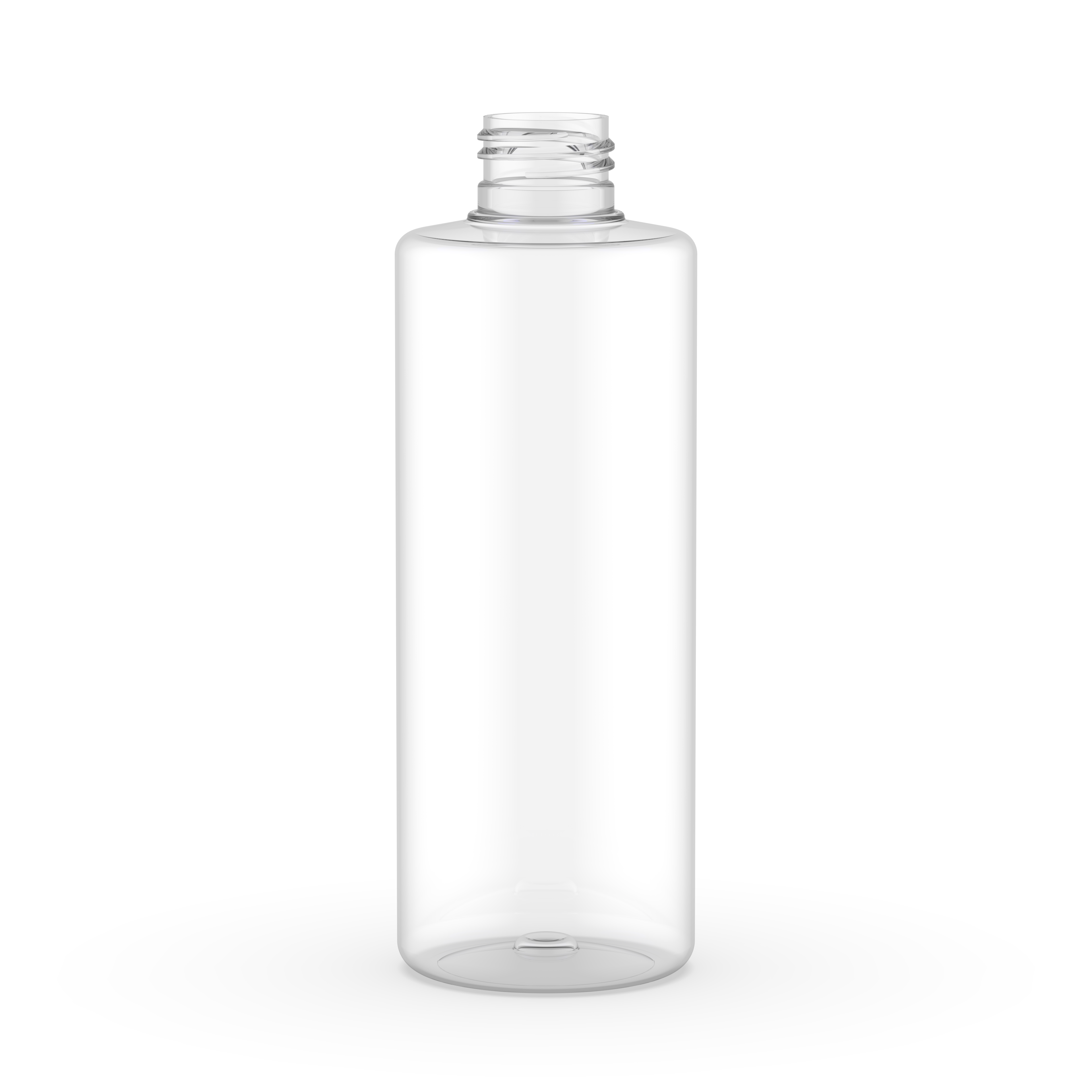 8 oz Clear PET Plastic Cylinder Bottle 24-410 Neck Finish