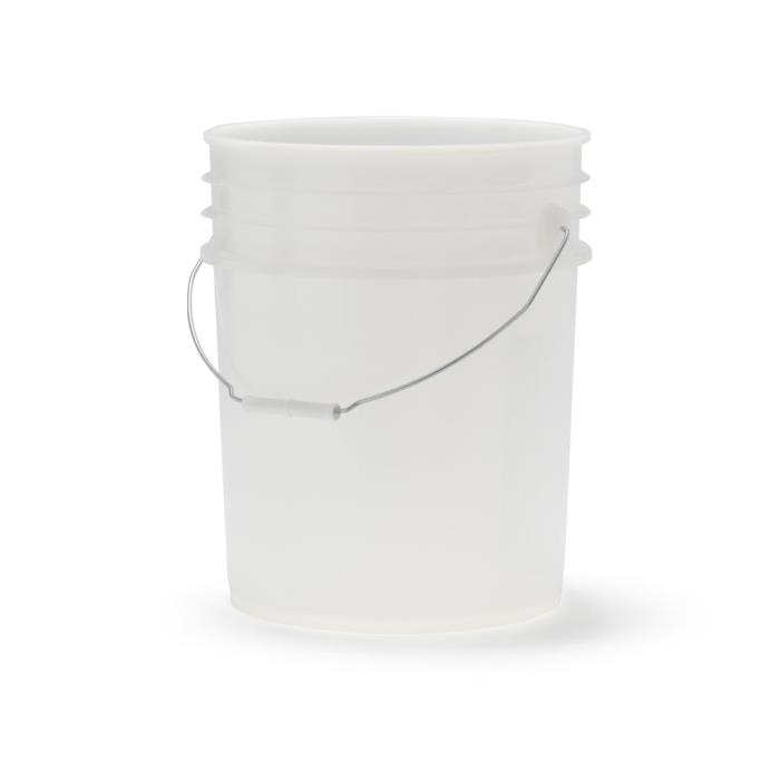 6.5 Gallon Tall Plastic Buckets with Screw Lids - UN Rated, White