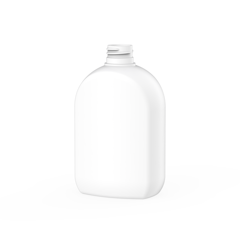 20 oz Clear PET Plastic Arched Square Beverage Bottles (Cap Not
