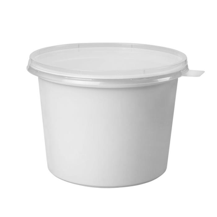 Round Plastic Tubs - 85 oz White Plastic Tub