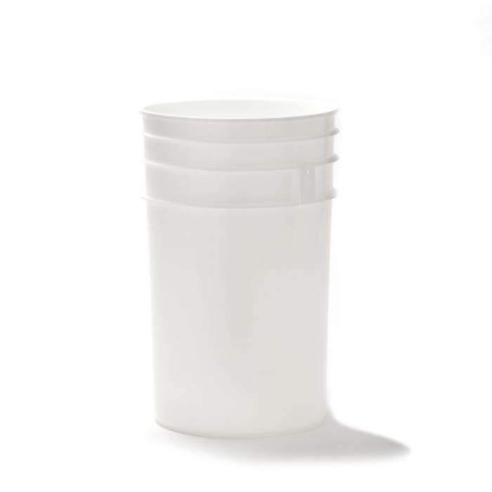 3.5 Gallon Round Plastic Buckets w/ Wire Handle & Plastic Grip